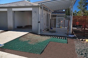 CORE grass driveway under construction using 60-40 grid